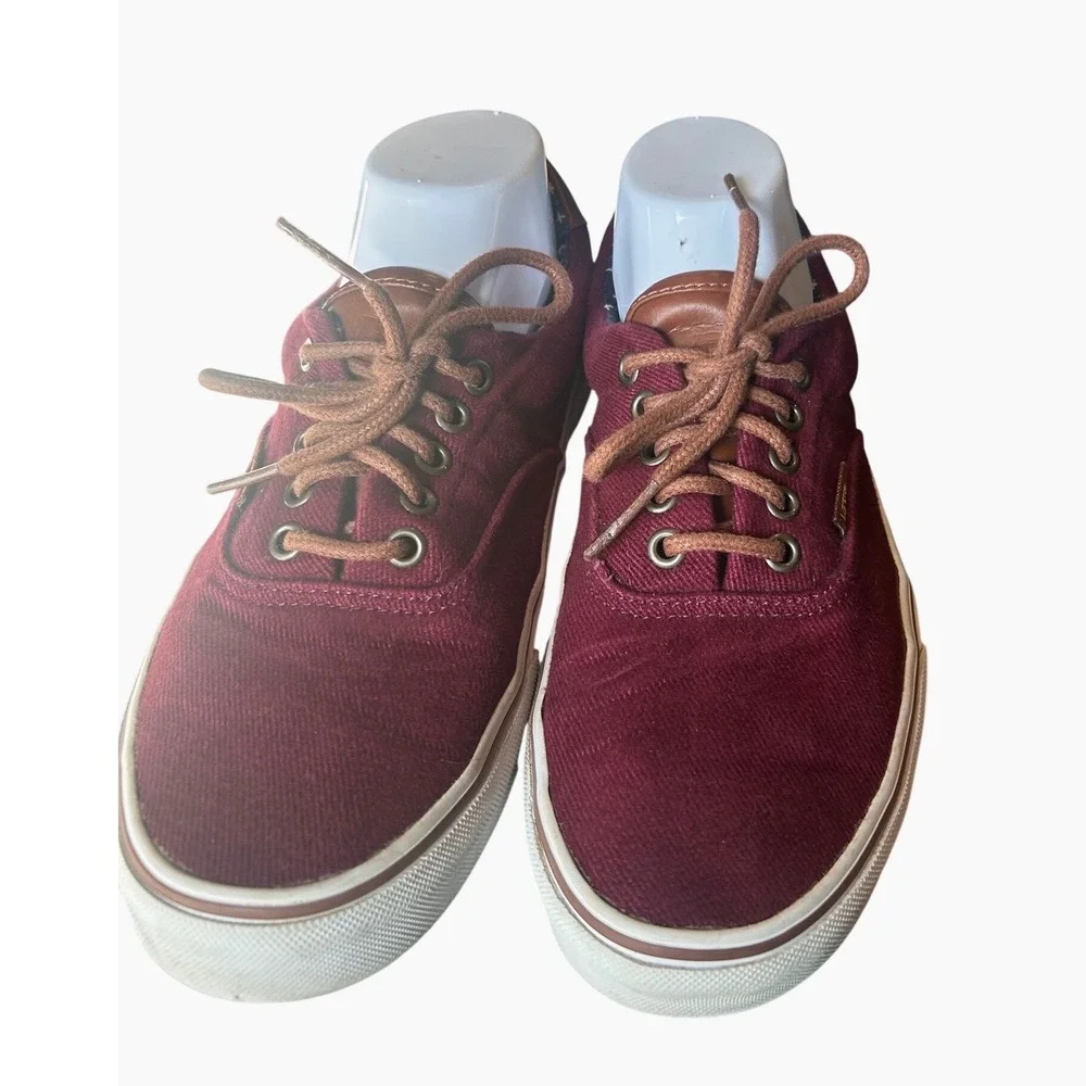 Vans Era Burgundy Canvas Low Top Lace Up Sneakers Mens 7.5 Womens 9
